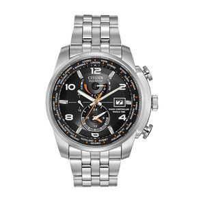Citizen Eco-Drive World Time A-T Mens Watch, Stainless Steel, Model AT9010-52E